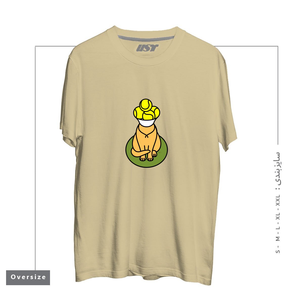 تیشرت اورسایز طرح TENNIS CAT BALL PICKER - WIMBLEDON TH039