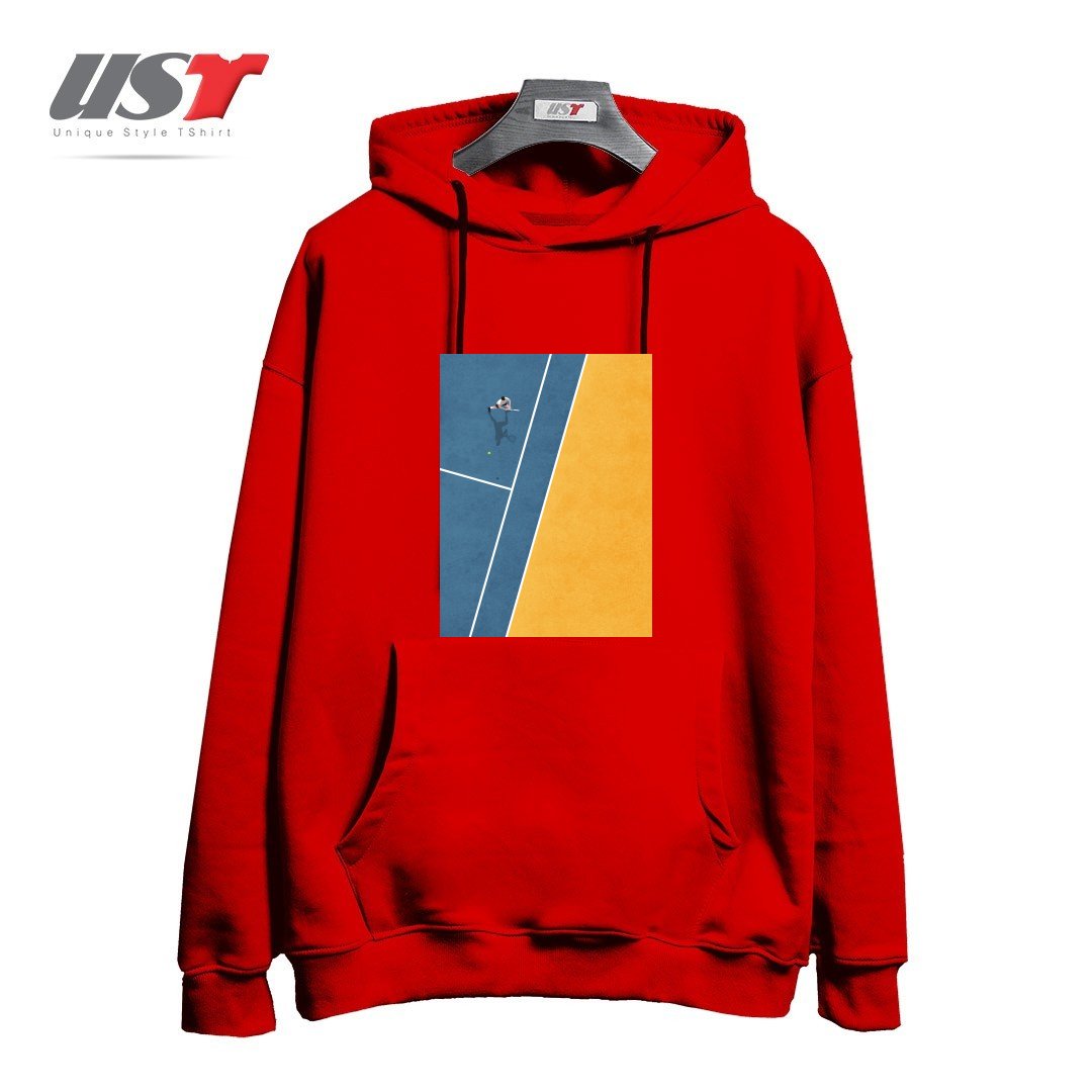 هودی اورسایز طرح TENNIS PLAYER