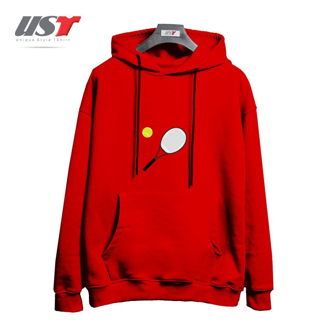 هودی اورسایز طرح TENNIS RACKET AND BALL 1