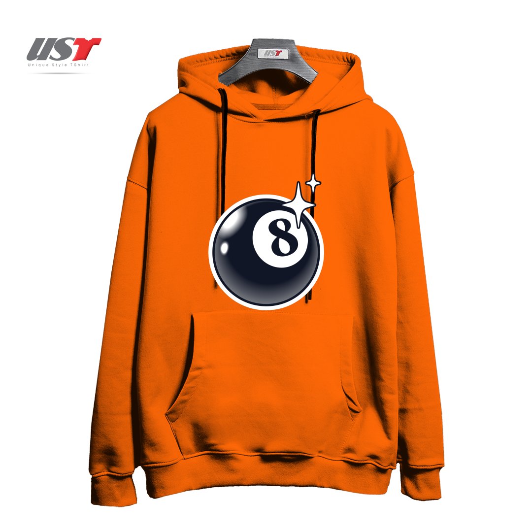 طرح 8 BALL هودی اورسایزرنگ نارنجی