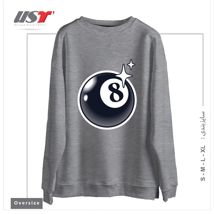 سوییشرت اورسایز طرح 8 BALL