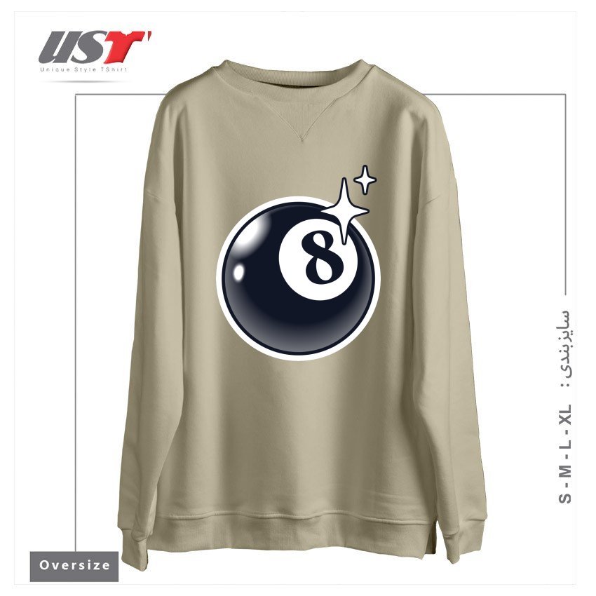 سوییشرت اورسایز طرح 8 BALL