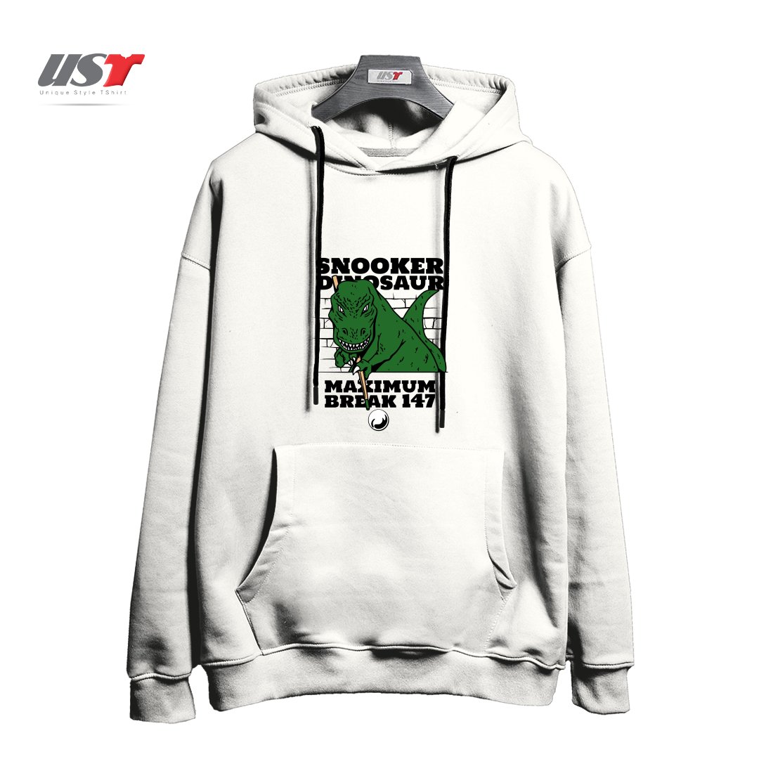 هودی اورسایز طرح DINOSAUR PLAYING POOL  SNOOKER