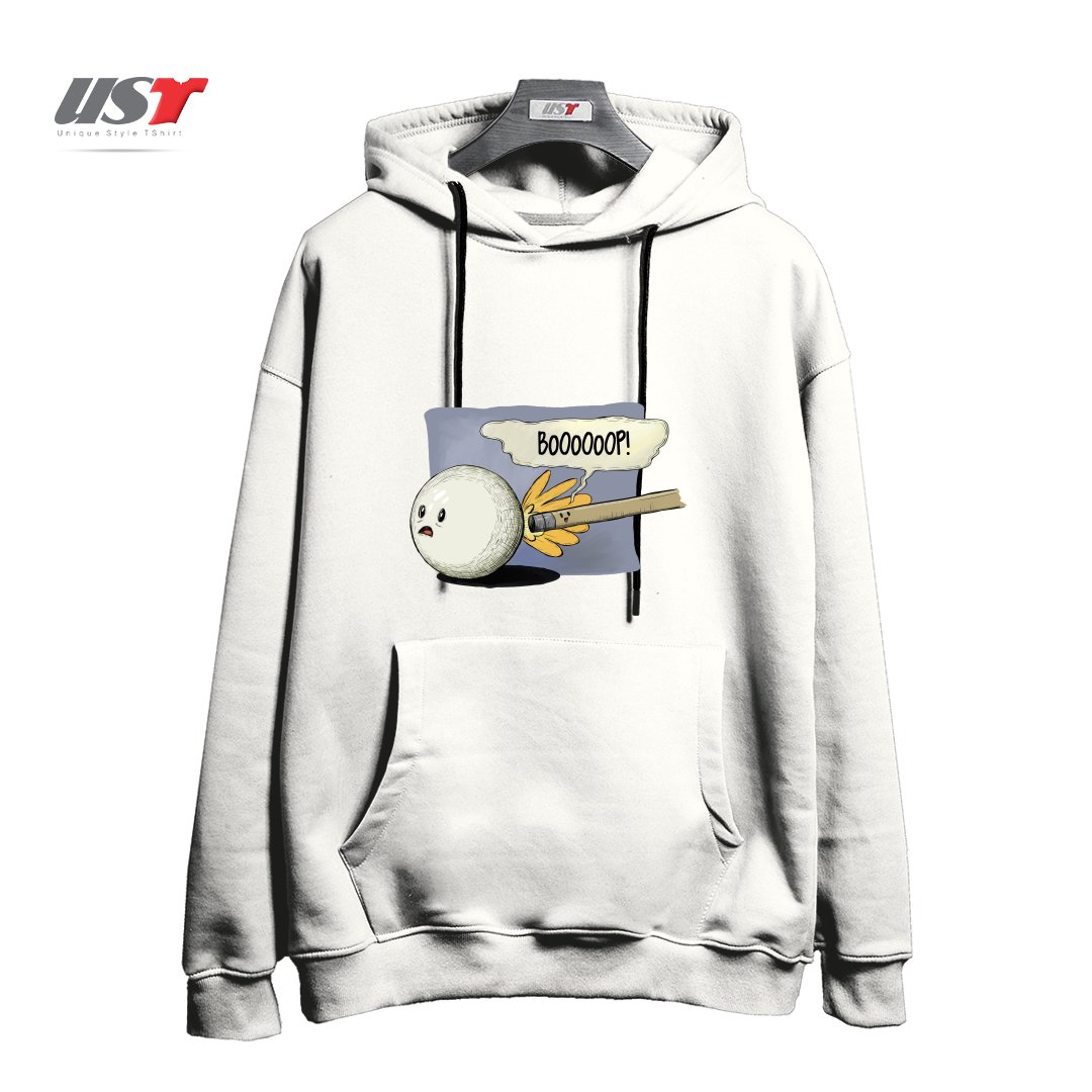 طرح POOL! هودی اورسایزرنگ سفید