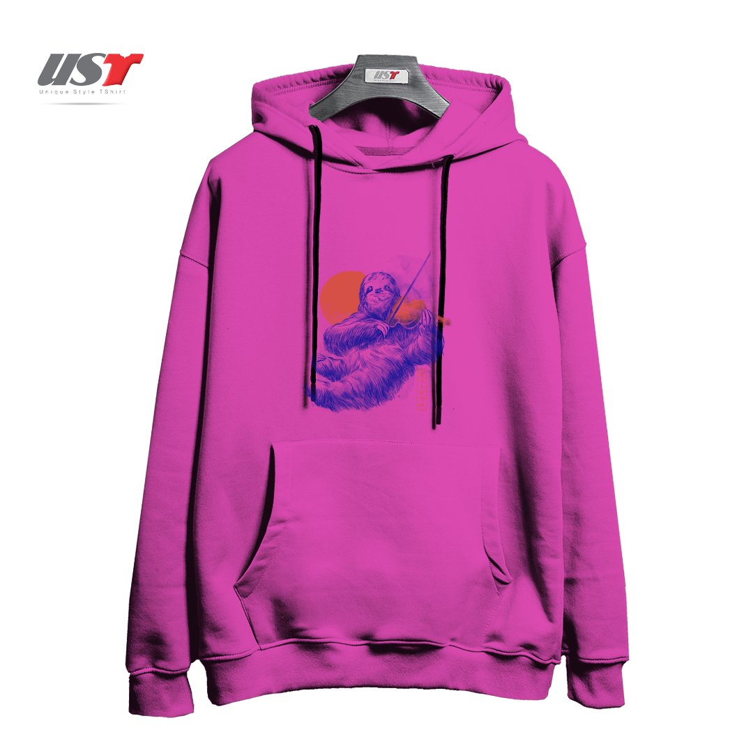 هودی اورسایز طرح A CALM SONG - CUTE MUSICIAN SLOTH GIFT