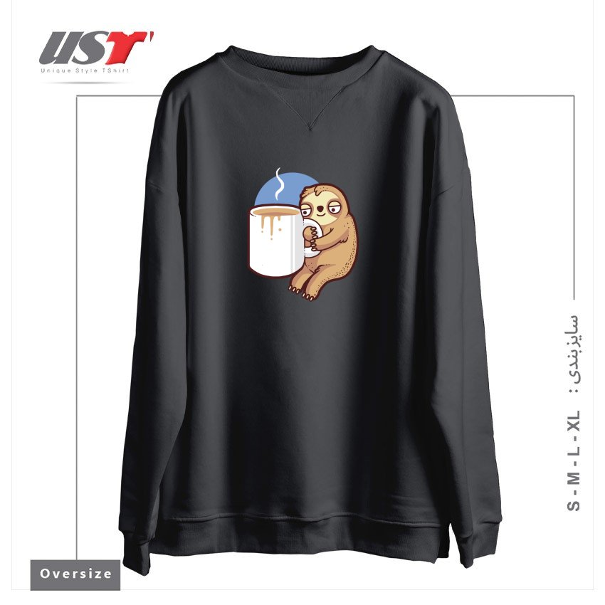 سوییشرت اورسایز طرح AHHH MORNINGS