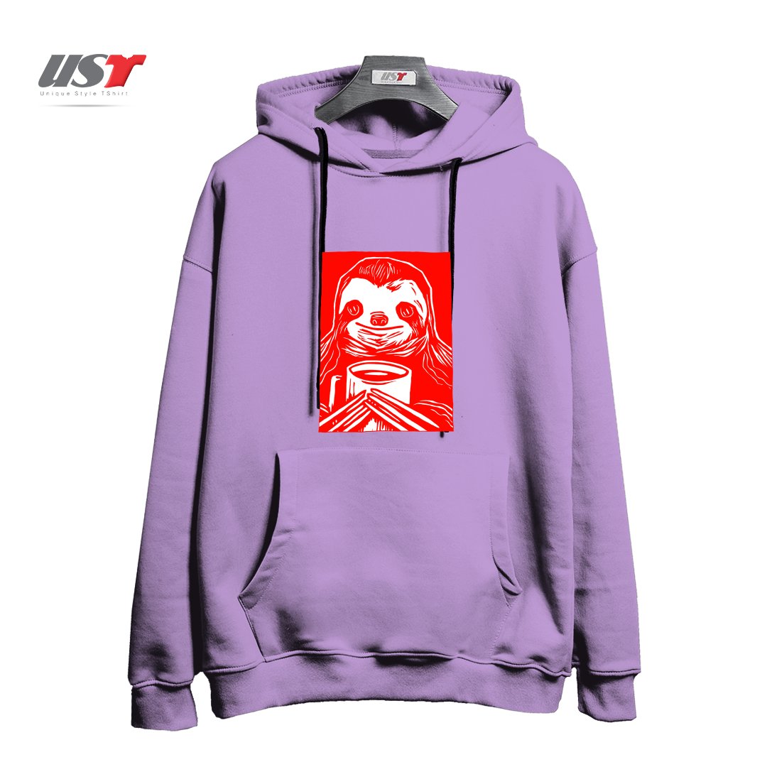 هودی اورسایز طرح COFFEE SLOTH