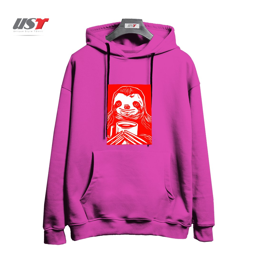 هودی اورسایز طرح COFFEE SLOTH