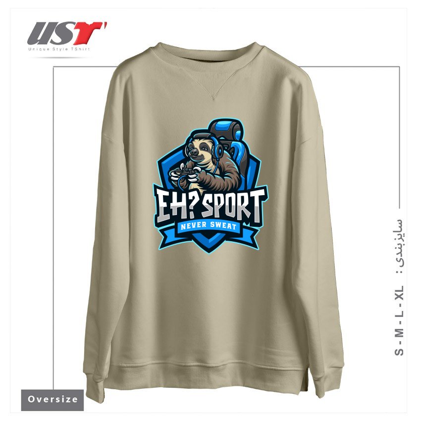 سوییشرت اورسایز طرح EH SPORT