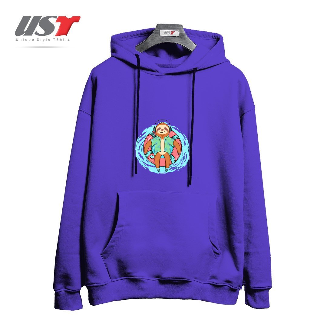 طرح EVERYDAY IS HOLIDAY هودی اورسایزرنگ بنفش