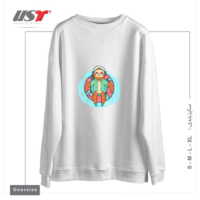 سوییشرت اورسایز طرح EVERYDAY IS HOLIDAY