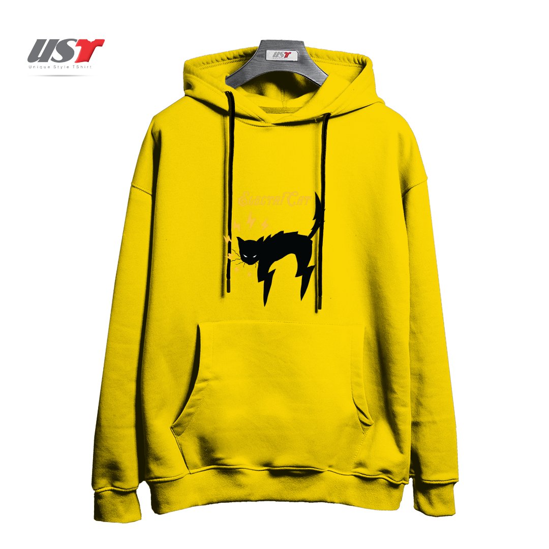 طرح lash-Recovered هودی اورسایزرنگ زرد