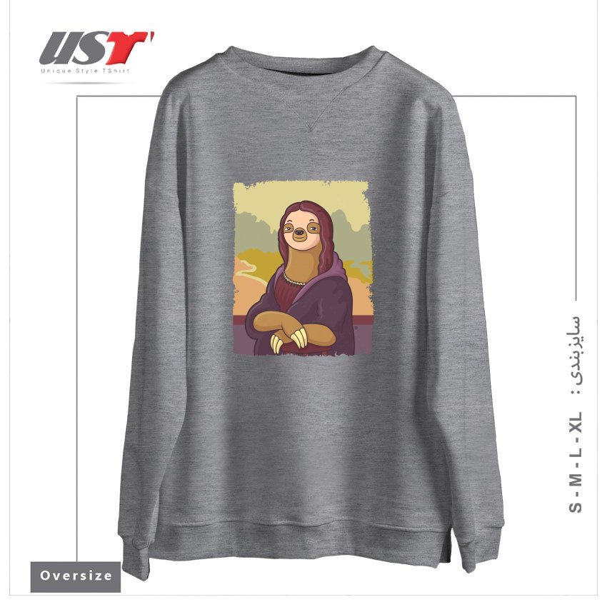 سوییشرت اورسایز طرح LAZY LISA