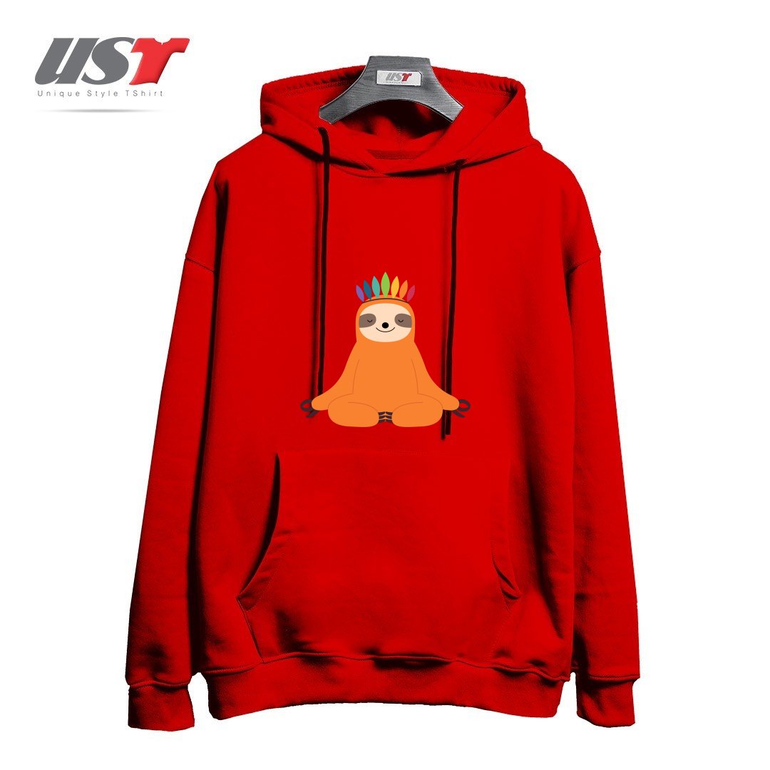 طرح MASTER OF CALM هودی اورسایزرنگ قرمز