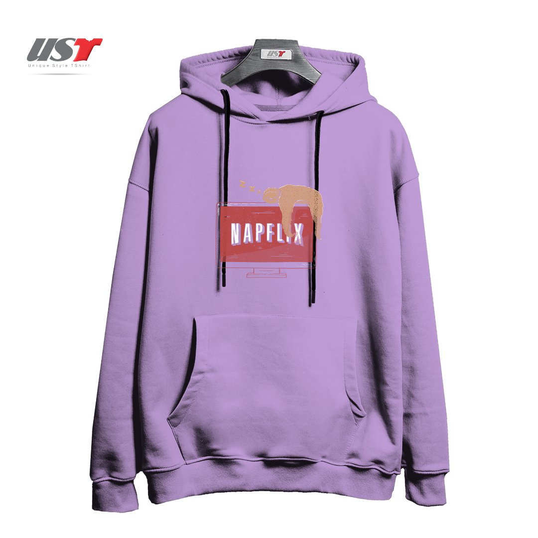 طرح NAPFLIX - CUTE FUNNY LAZY SLOTH GIFT هودی اورسایزرنگ یاسی