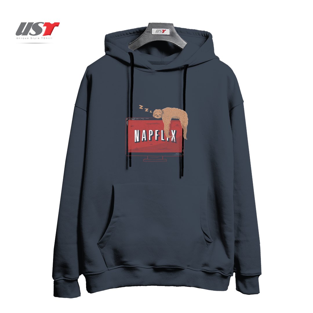 هودی اورسایز طرح NAPFLIX - CUTE FUNNY LAZY SLOTH GIFT