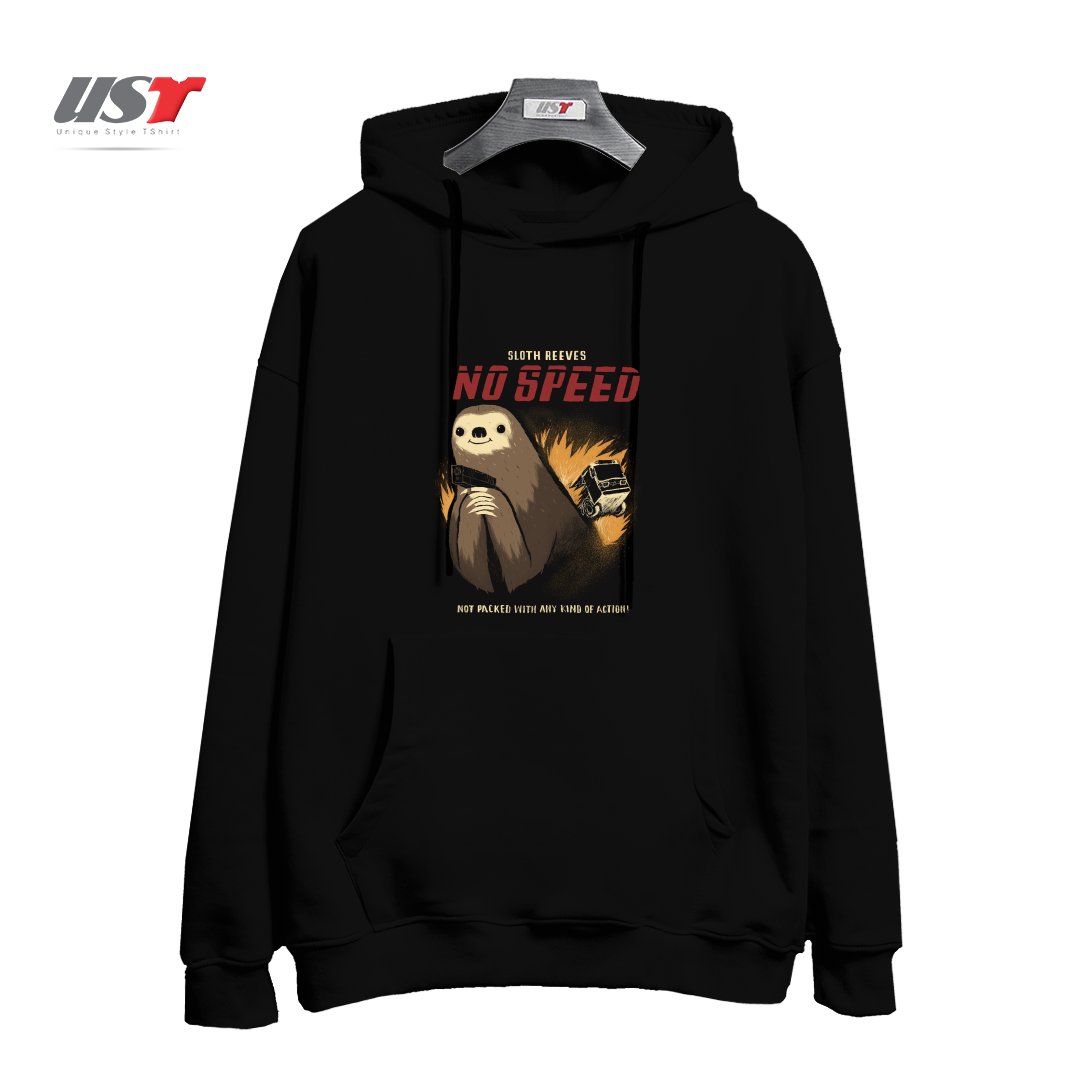 طرح NO SPEED هودی اورسایزرنگ مشکی