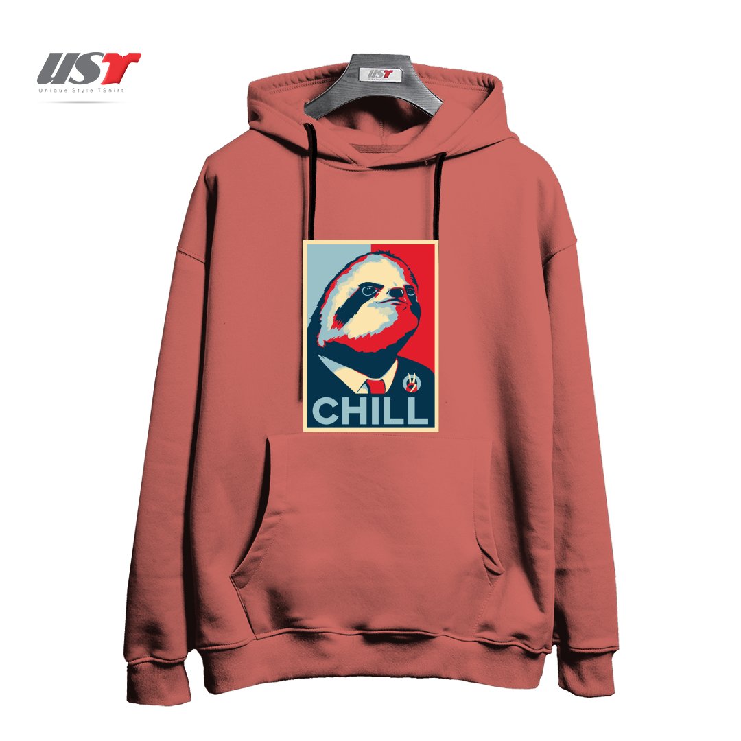 طرح SLOTH FOR PRESIDENT هودی اورسایزرنگ آجری