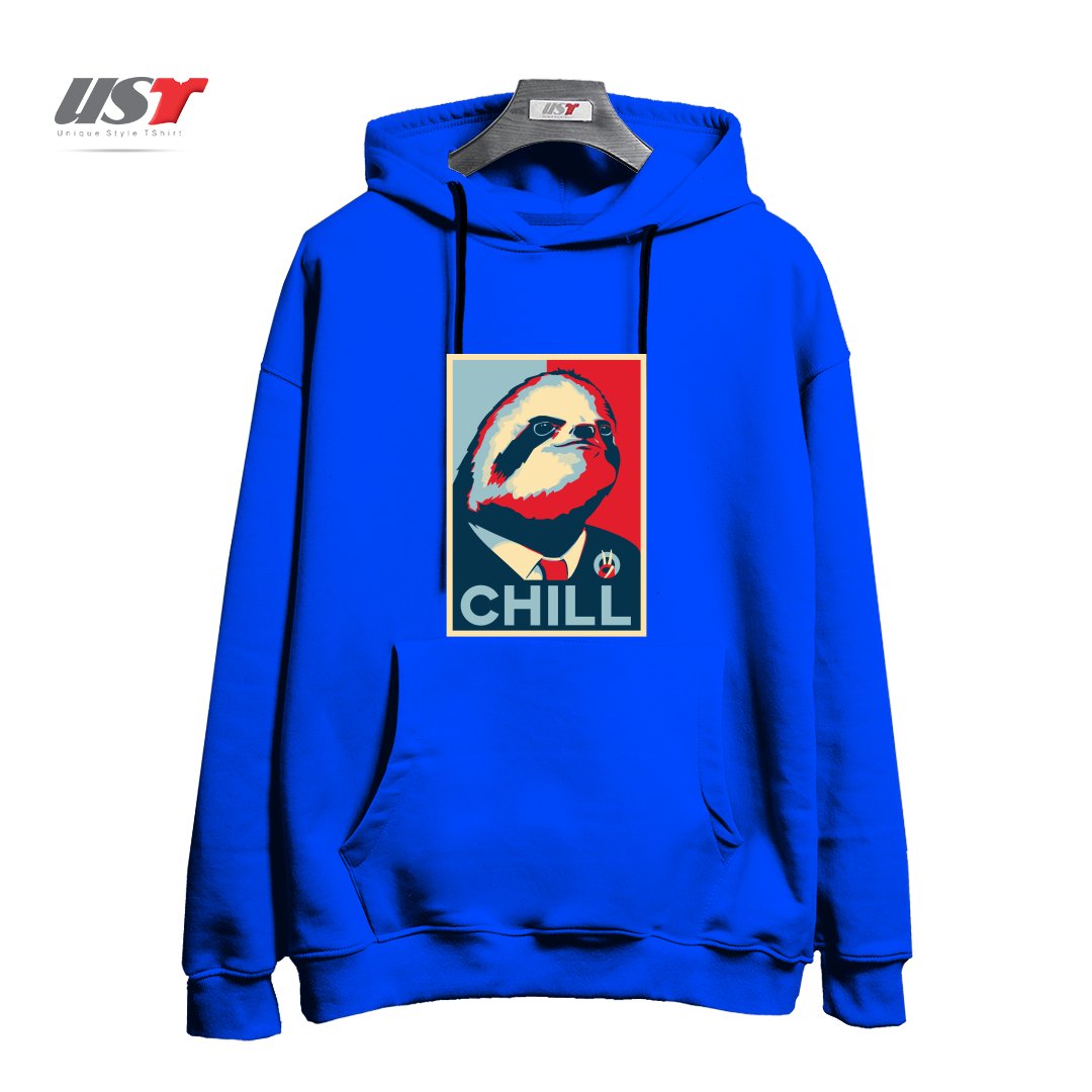 طرح SLOTH FOR PRESIDENT هودی اورسایزرنگ آبی شالی