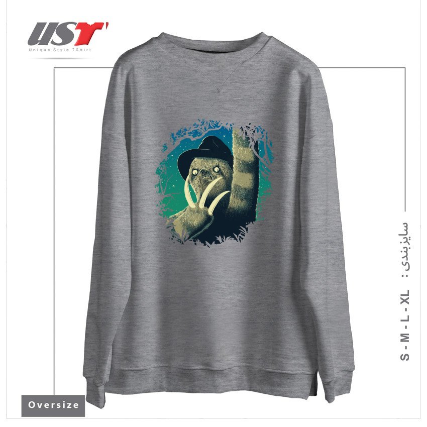 سوییشرت اورسایز طرح SLOTH FREDDY
