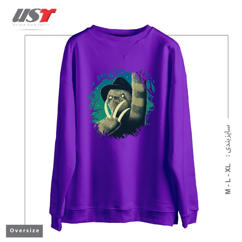سوییشرت اورسایز طرح SLOTH FREDDY