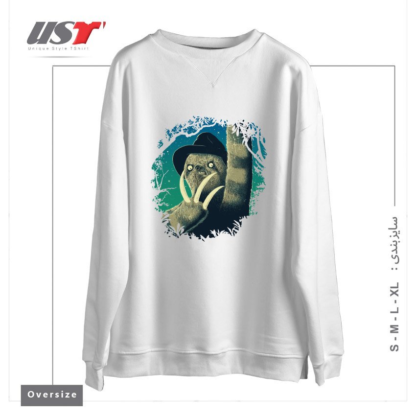 سوییشرت اورسایز طرح SLOTH FREDDY