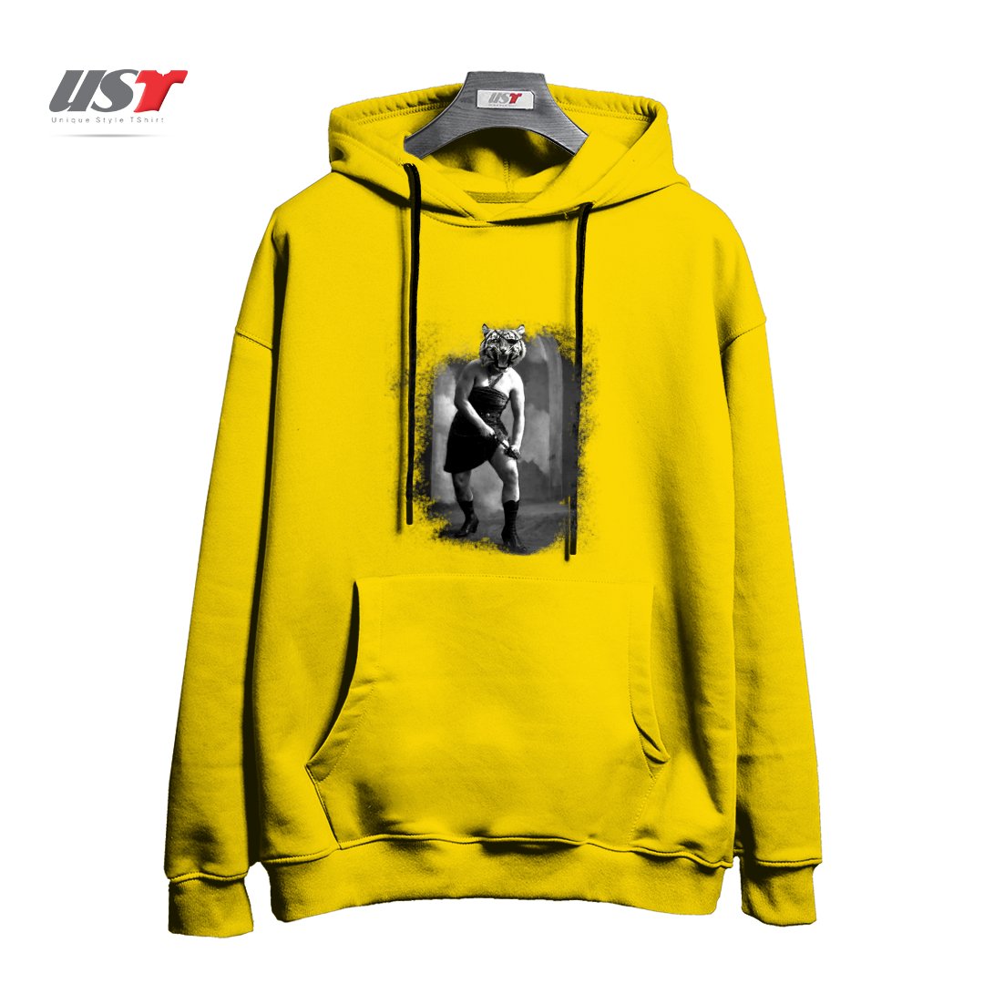 طرح EYE OF THE TIGER II هودی اورسایزرنگ زرد