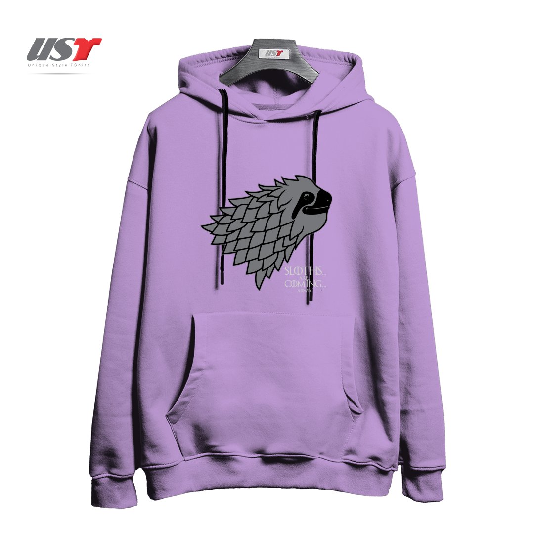 طرح SLOTHS ARE COMING! هودی اورسایزرنگ یاسی
