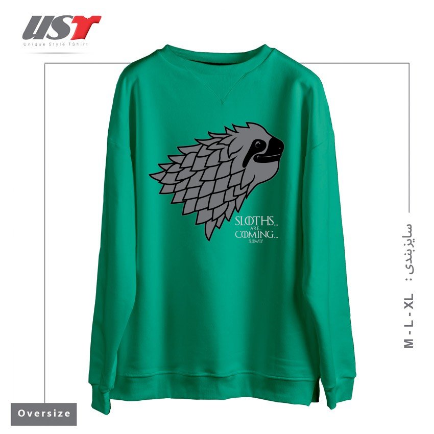 سوییشرت اورسایز طرح SLOTHS ARE COMING!