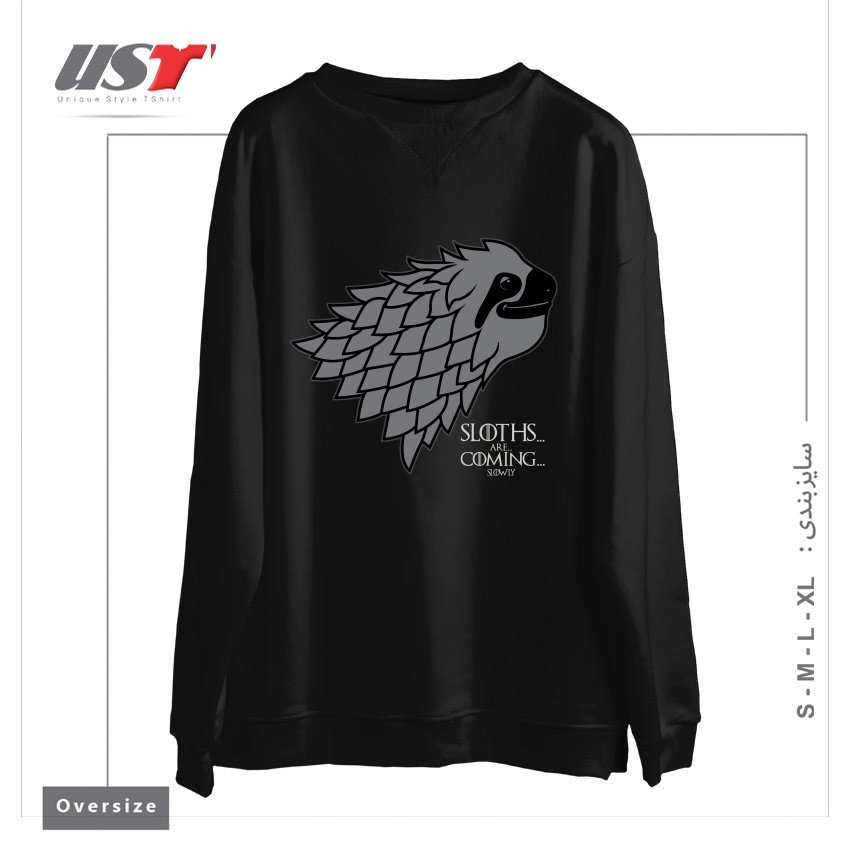 سوییشرت اورسایز طرح SLOTHS ARE COMING!