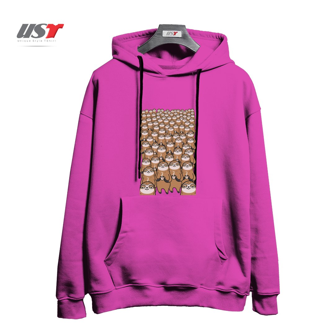 هودی اورسایز طرح SLOTHTASTIC!