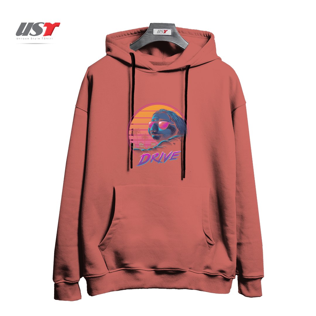 هودی اورسایز طرح SLOW DRIVE