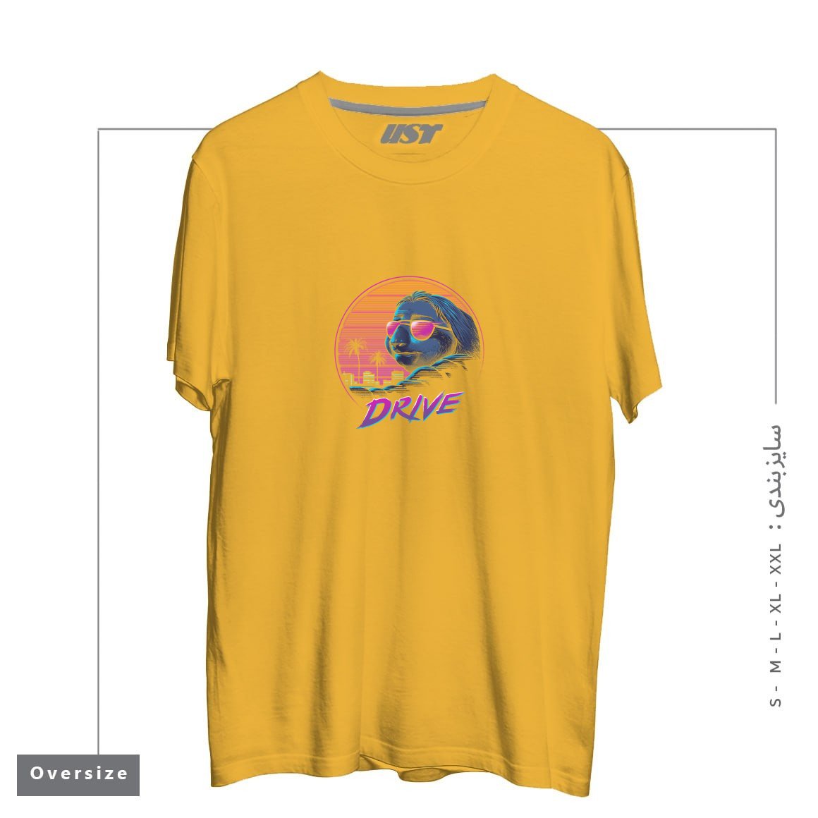 تیشرت اورسایز طرح SLOW DRIVE