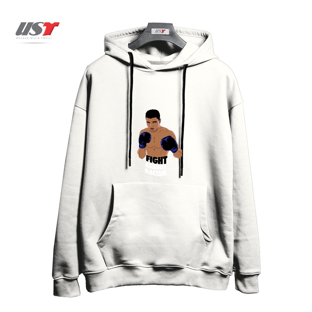 هودی اورسایز طرح FIGHT AGAINST RACISM