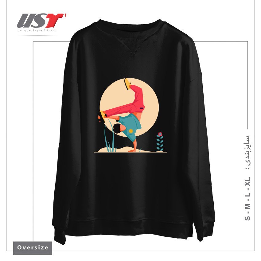 سوییشرت اورسایز طرح Life Style-1