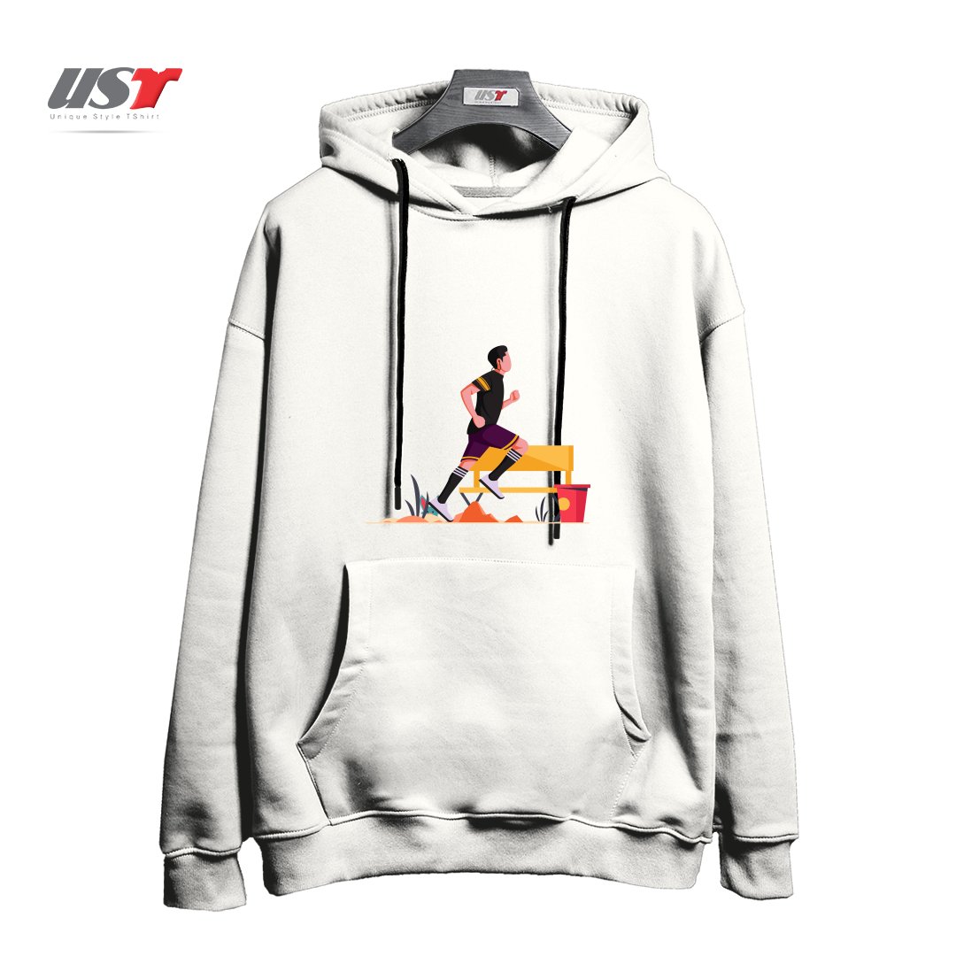 طرح Life Style3 هودی اورسایزرنگ سفید