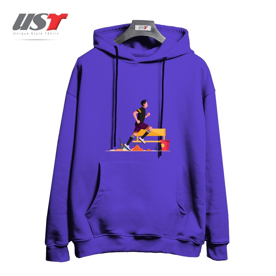 طرح Life Style3 هودی اورسایزرنگ بنفش