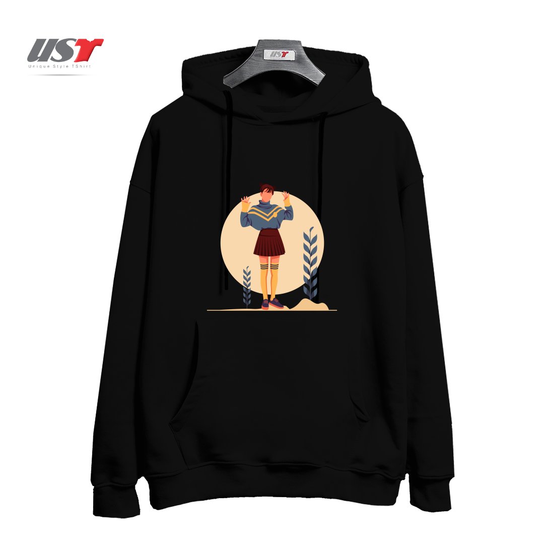 طرح Life Style7 هودی اورسایزرنگ مشکی