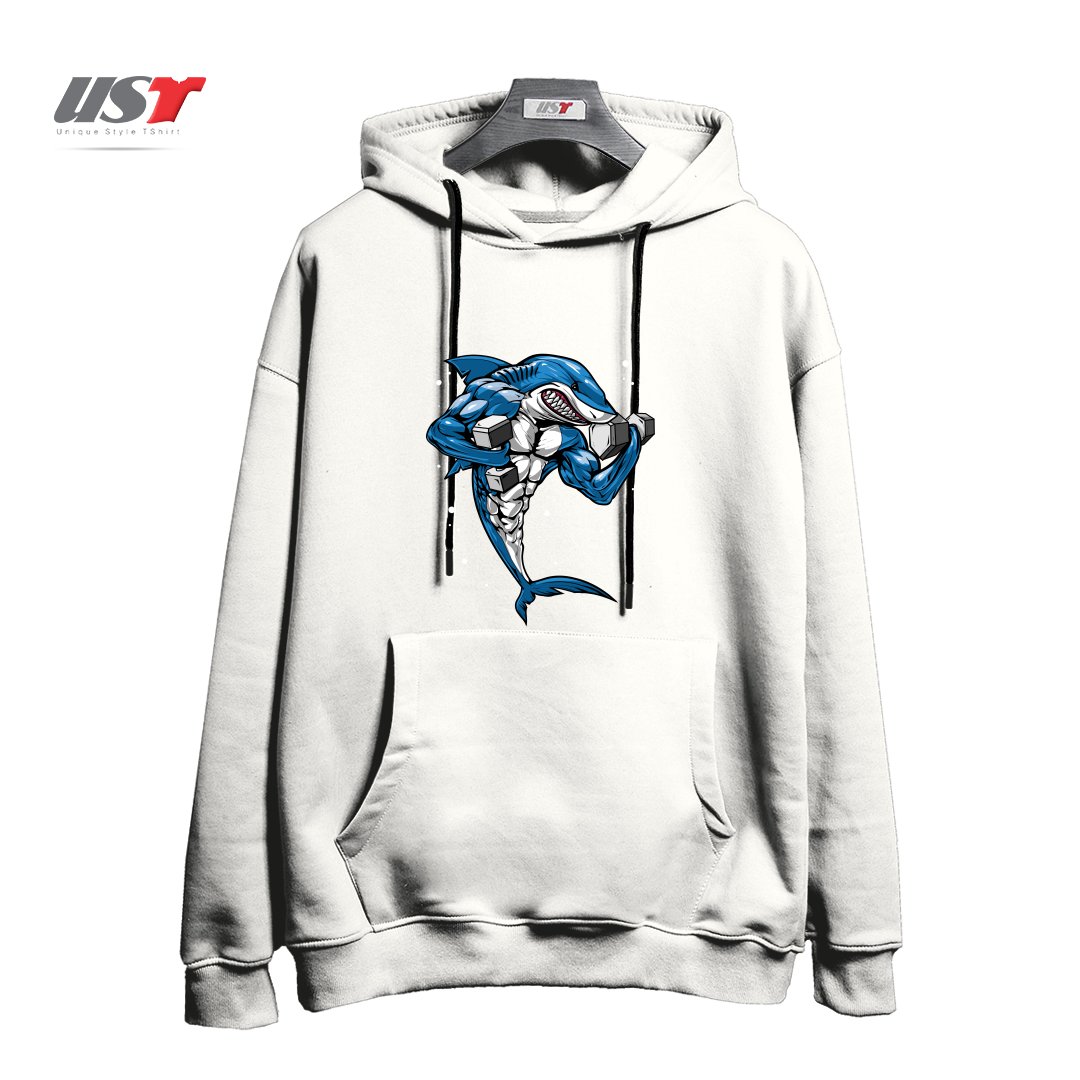 هودی اورسایز طرح FITNESS SHARK