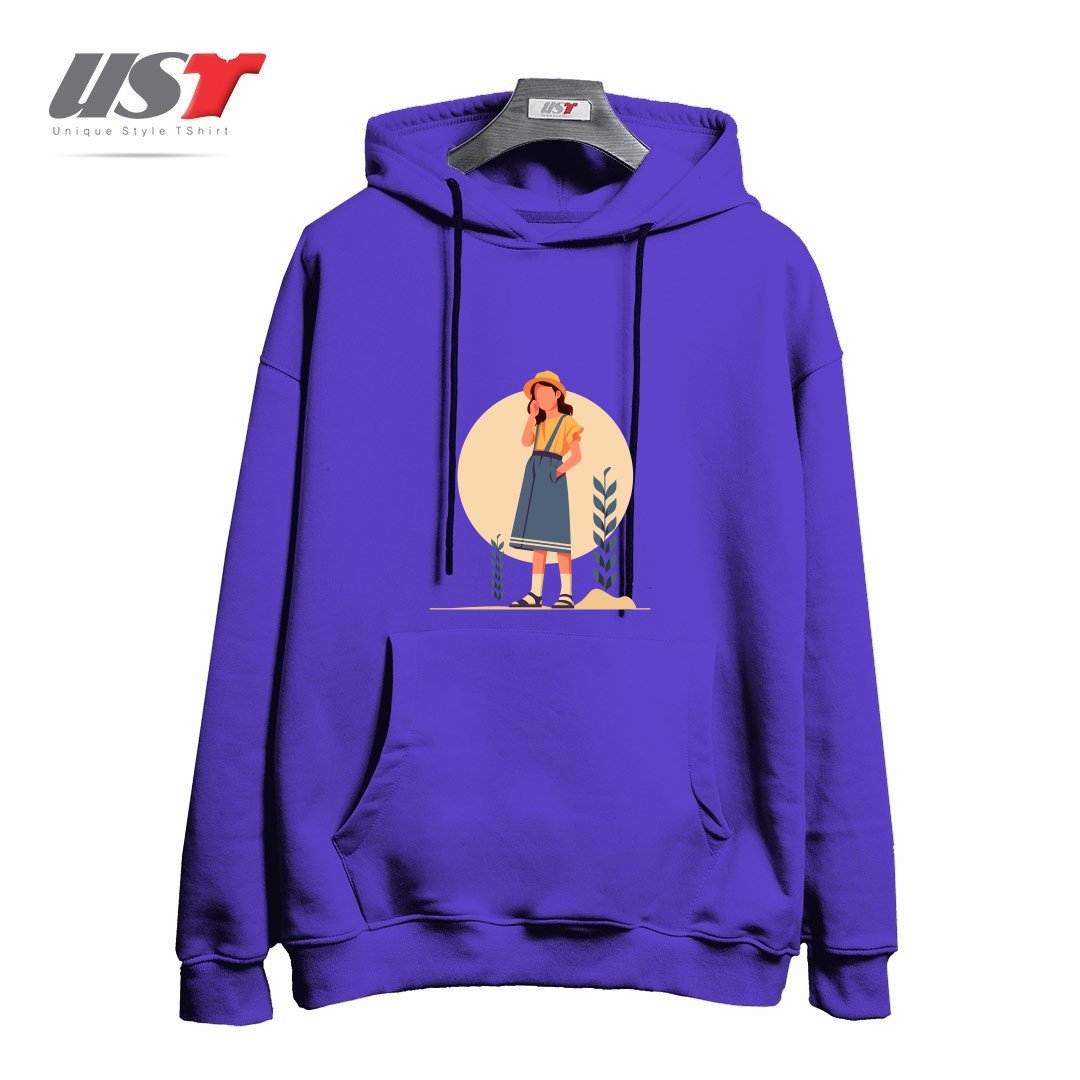 طرح Life Style14 هودی اورسایزرنگ بنفش