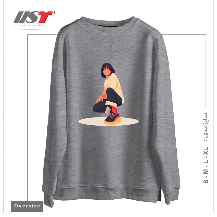 سوییشرت اورسایز طرح Life Style16
