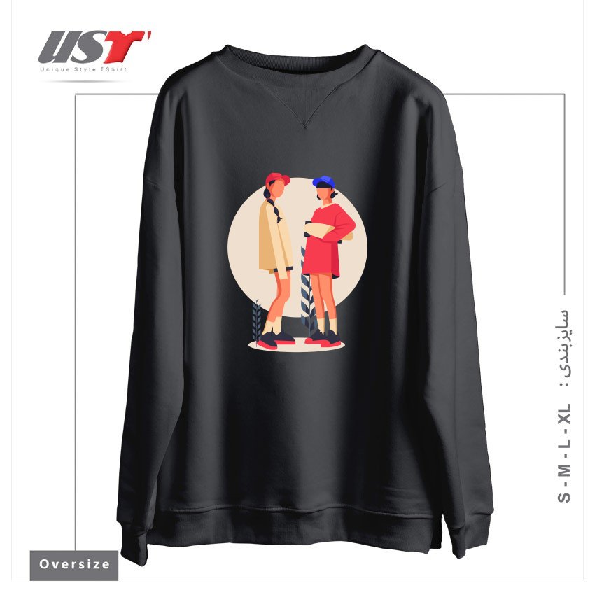 سوییشرت اورسایز طرح Life Style19