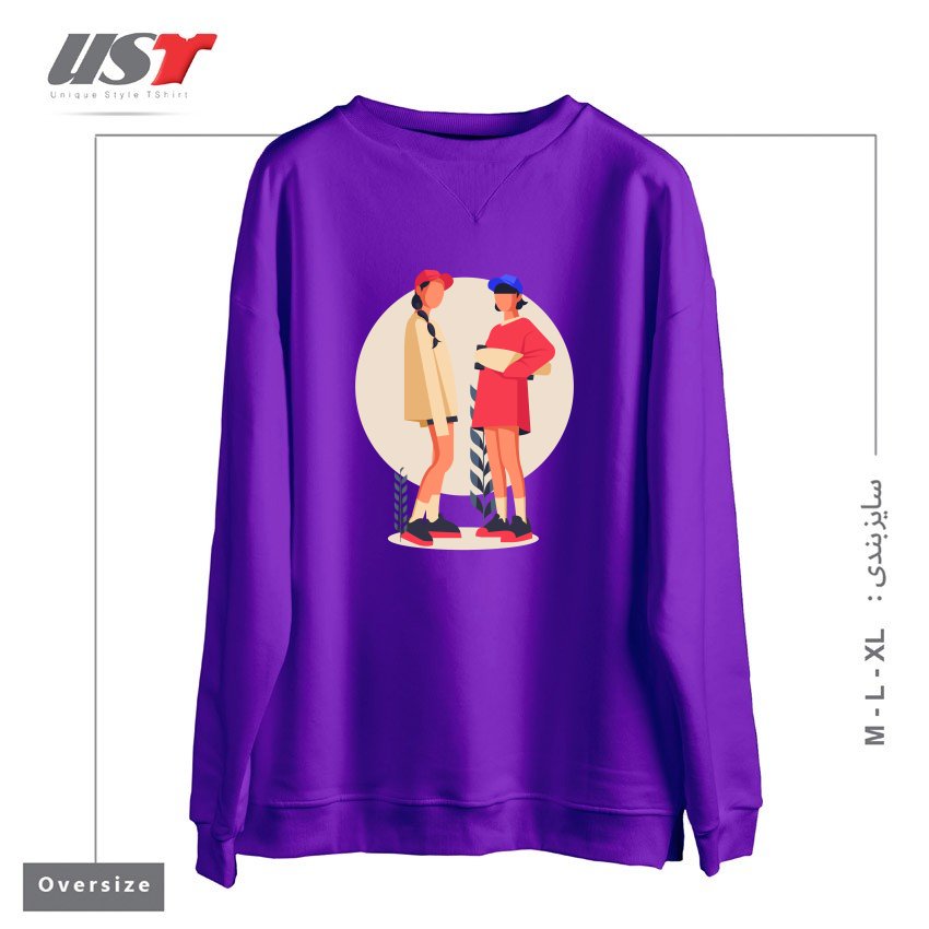 سوییشرت اورسایز طرح Life Style19