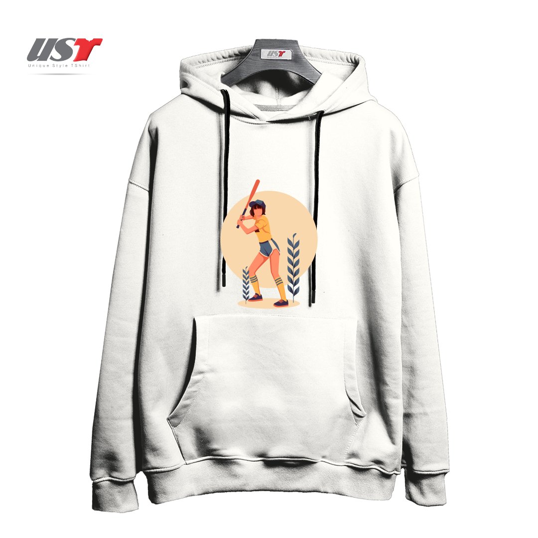 طرح Life Style21 هودی اورسایزرنگ سفید