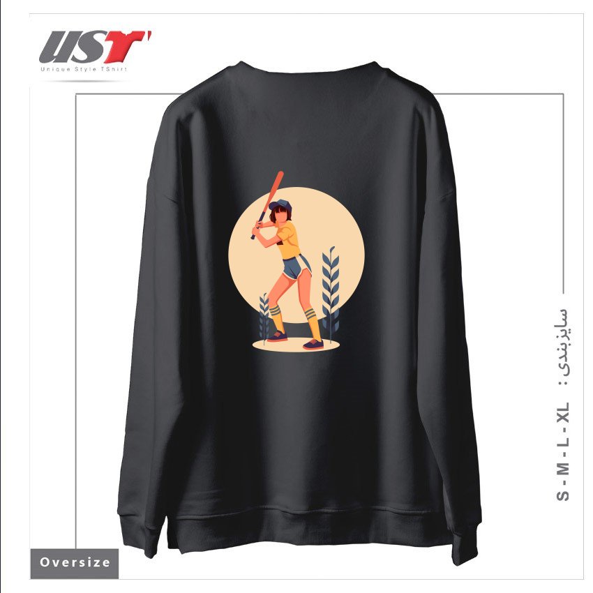 طرح Life Style21 سوییشرت اورسایزرنگ دودی