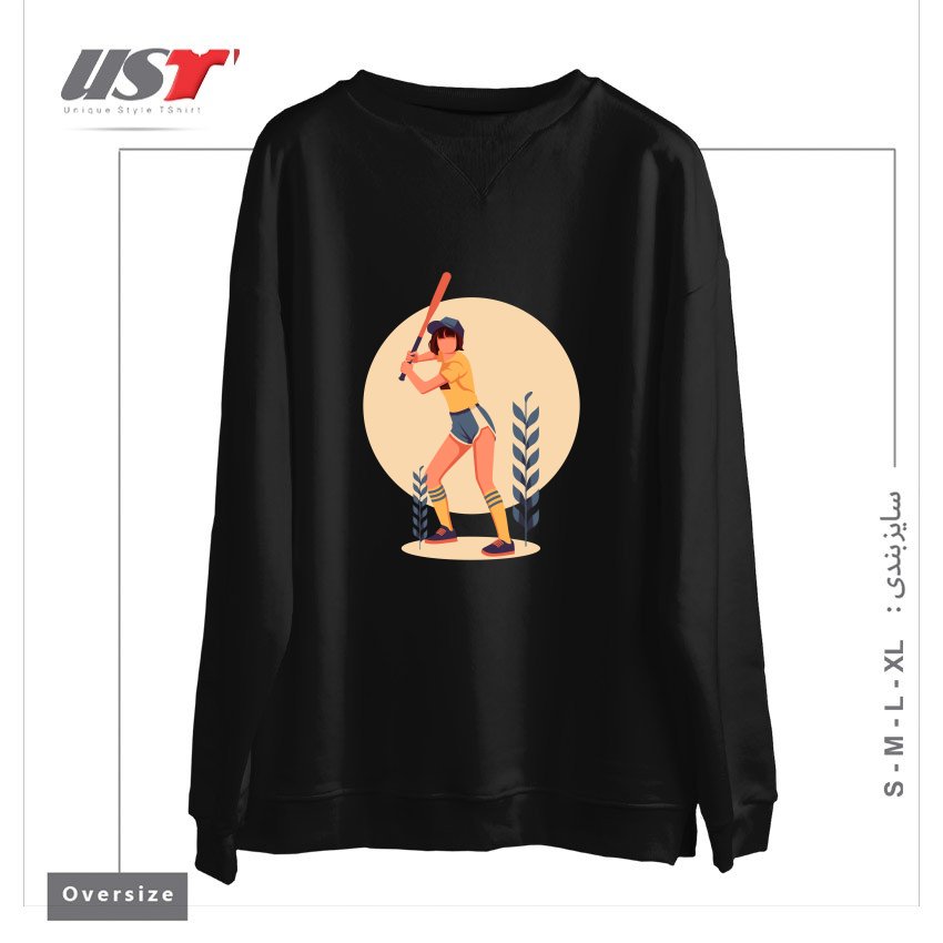 طرح Life Style21 سوییشرت اورسایزرنگ مشکی