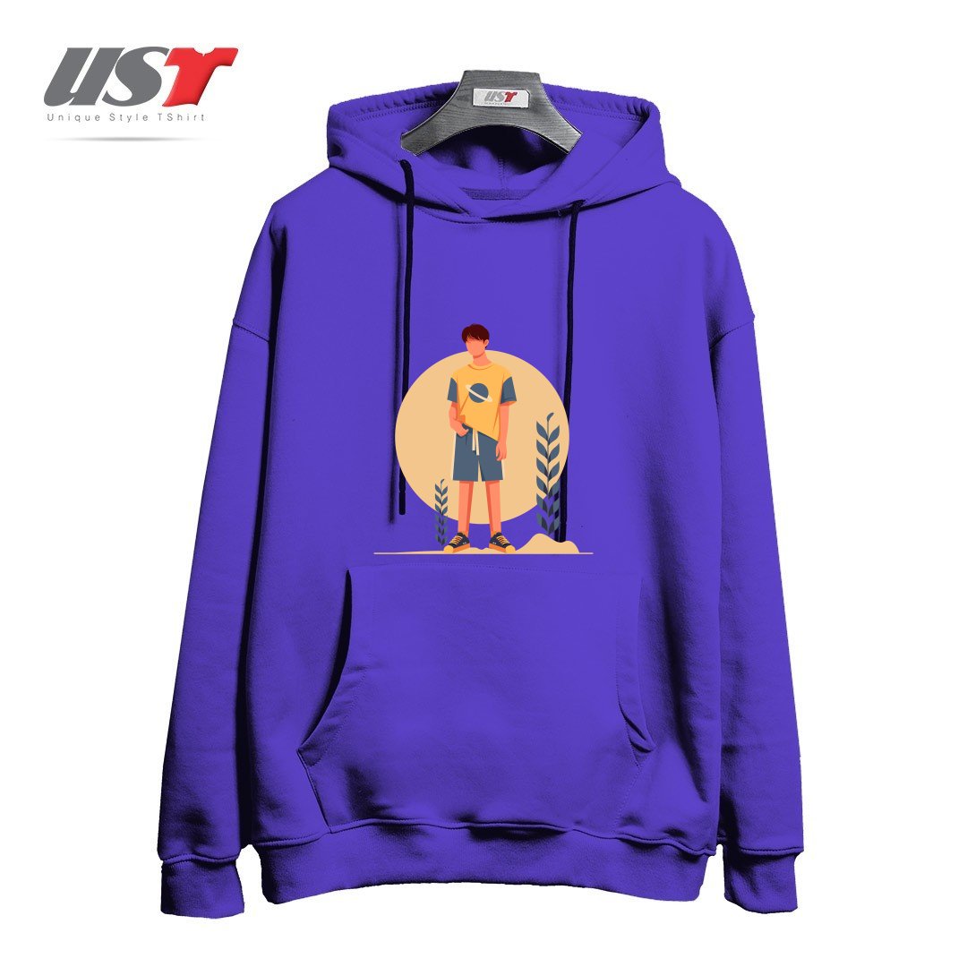 طرح Life Style22 هودی اورسایزرنگ بنفش