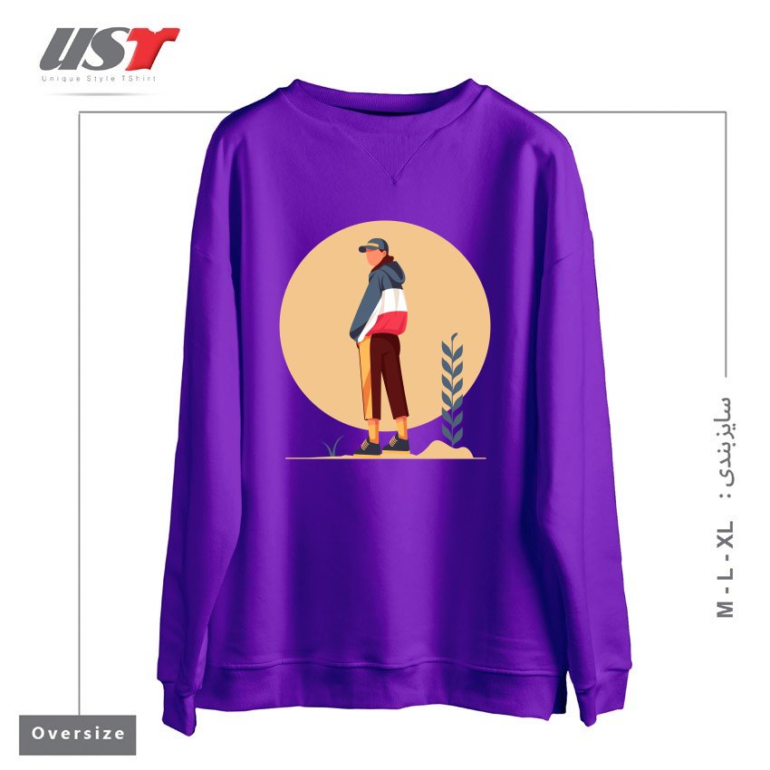 سوییشرت اورسایز طرح Life Style26