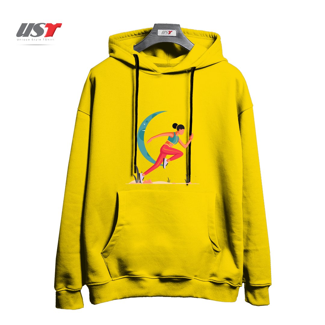 طرح Life Style27 هودی اورسایزرنگ زرد