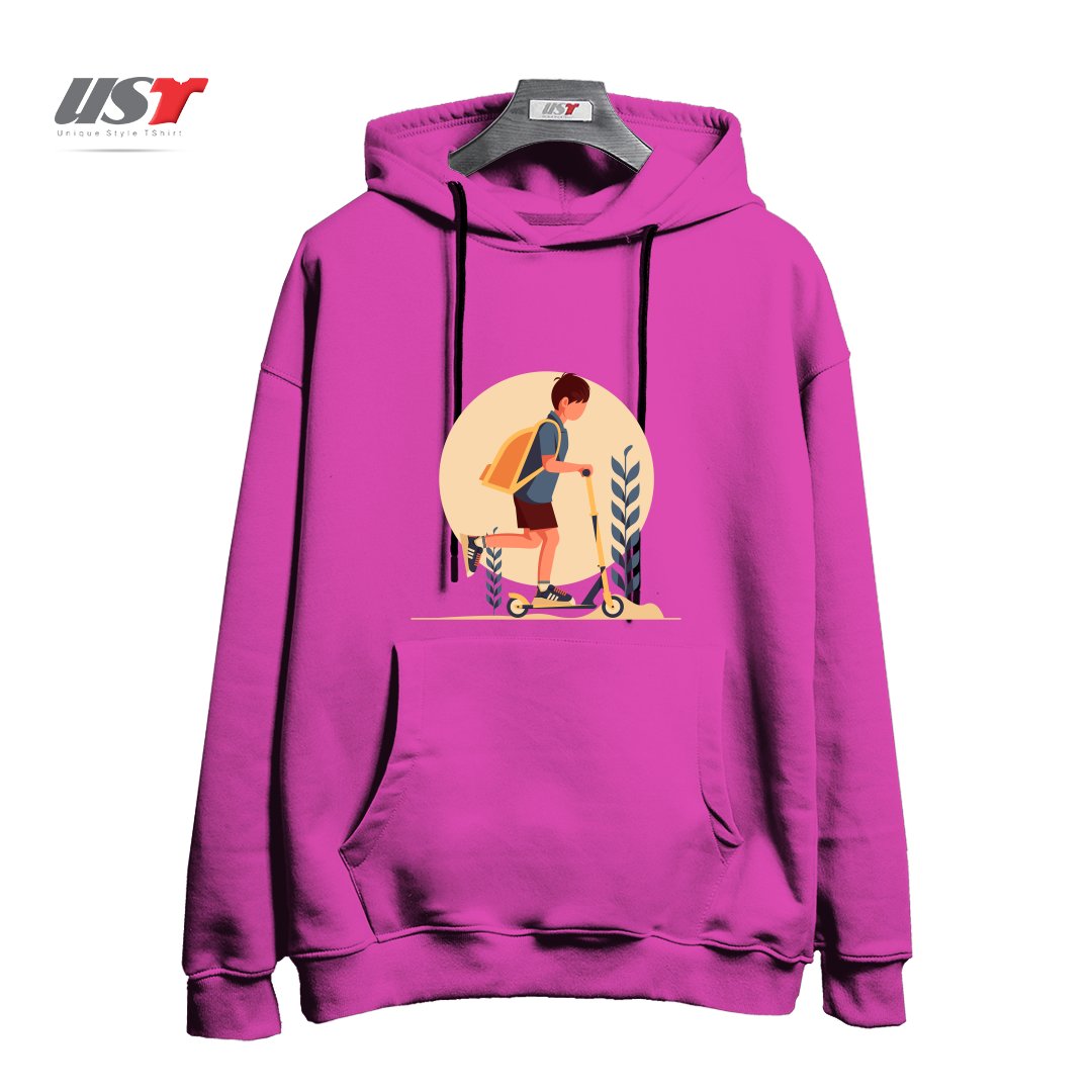 طرح Life Style34 هودی اورسایزرنگ صورتی